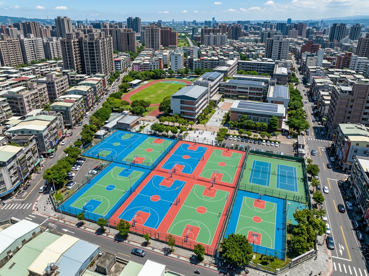 朔州市透气型塑胶跑道硅PU篮球场 - 价格